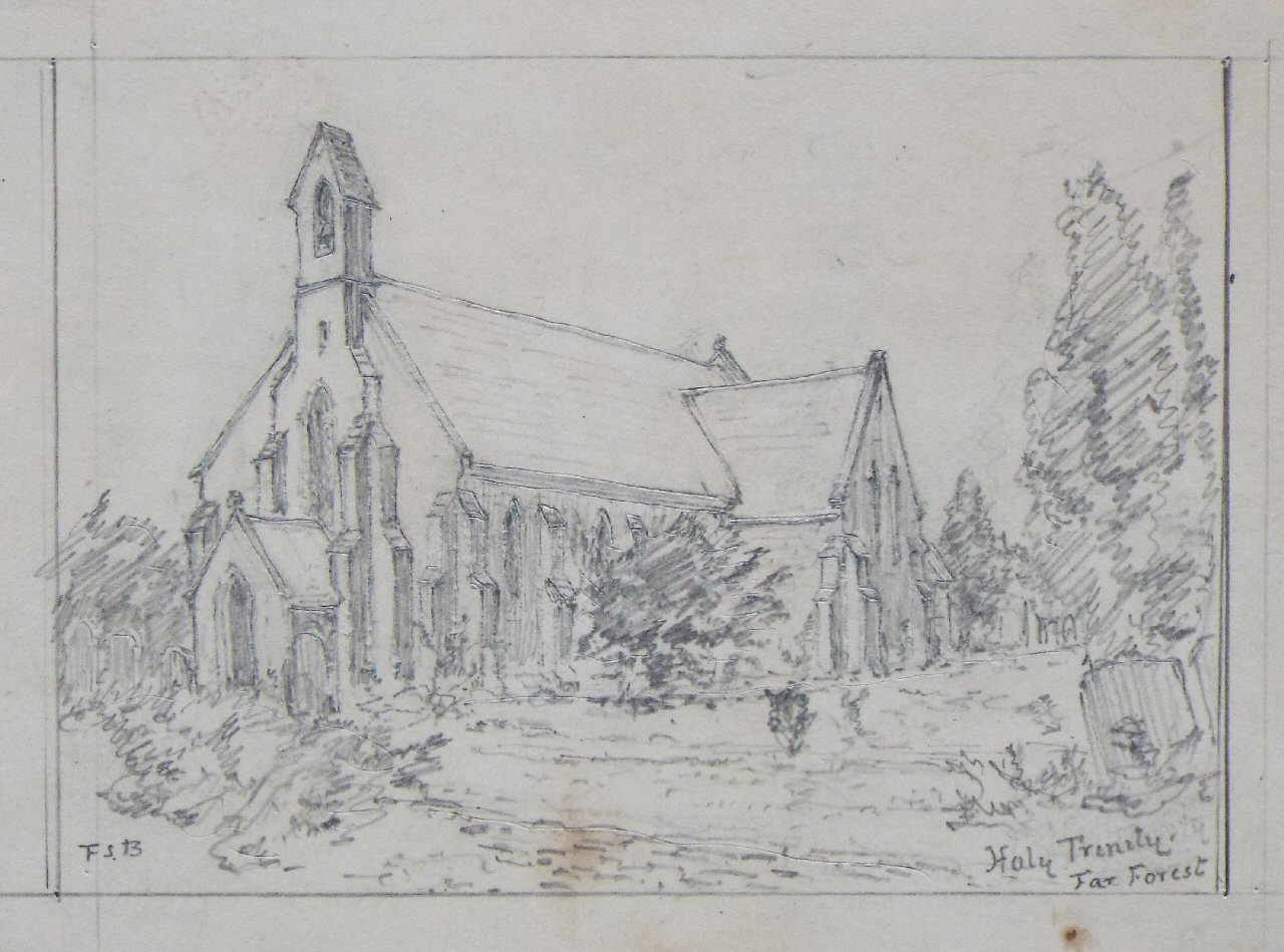 Pencil sketch - Holy Trinity Far Forest - Bayley